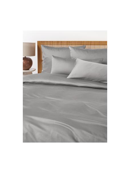 Baumwollsatin-Bettdeckenbezug Comfort, Webart: Satin Fadendichte 250 TC,, Dunkelgrau, B 240 x L 220 cm