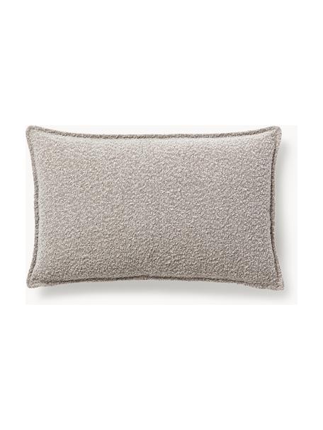 Poduszka bouclé Lennon, Tapicerka: 80% poliester, 20% akryl, Jasnoszary bouclé, S 80 x D 50 cm