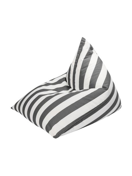Fauteuil poire d'extérieur Calypso, Gris, blanc, larg. 115 x haut. 90 cm