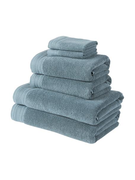 Lot de serviettes de bain en coton bio Premium, 6 élém., 100 % coton bio, certifié GOTS
Qualité supérieure 600 g/m²

Le matériau est certifié STANDARD 100 OEKO-TEX®, IS025 189577, OETI, Bleu pétrole, Lot de différentes tailles
