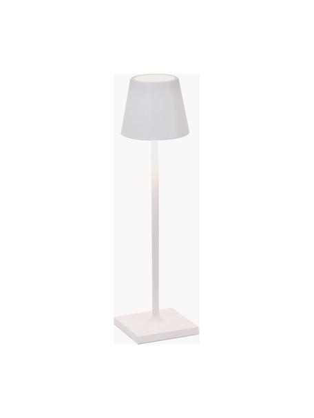 Prenosná stolová LED lampa Poldina, Matná biela, Ø 7 x V 27 cm