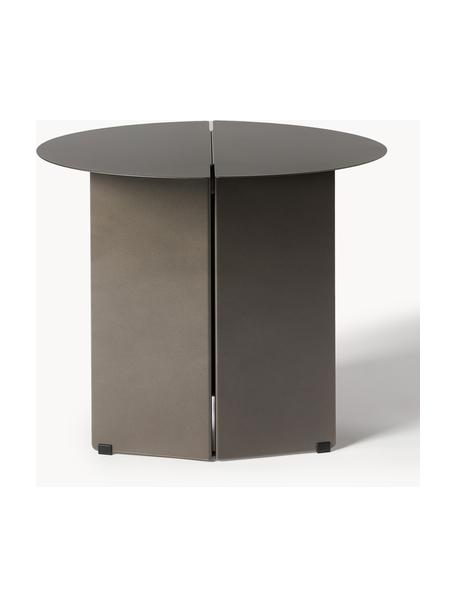 Okrągły stolik pomocniczy z efektem postarzania Oru, Stal szlachetna malowana proszkowo, Antracytowy z efektem postarzania, Ø 50 x W 40 cm