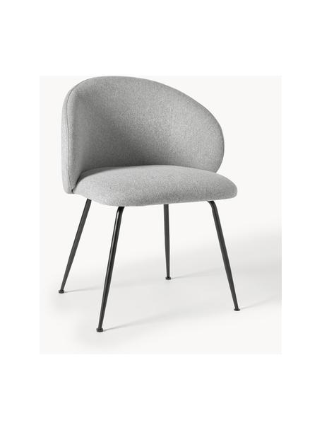 Čalúnená stolička Luisa, 2 ks, Sivá, čierna, Š 61 x H 58 cm