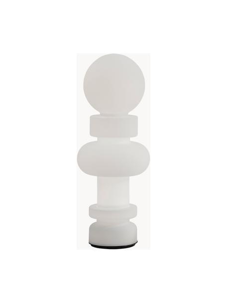 Kleine LED vloerlamp Re, handgemaakt, Lampenkap: glas, Wit, Ø 34 x H 89 cm