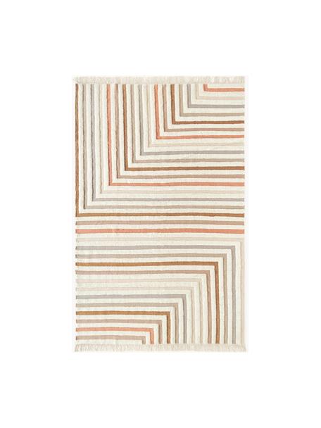 Alfombra kilim artesanal con flecos Calais, 80% algodón, 20% poliéster

Las alfombras de lana se pueden aflojar durante las primeras semanas de uso, la pelusa se reduce con el uso diario., Beige, terracota, gris pardo, An 200 x L 300 cm (Tamaño L)