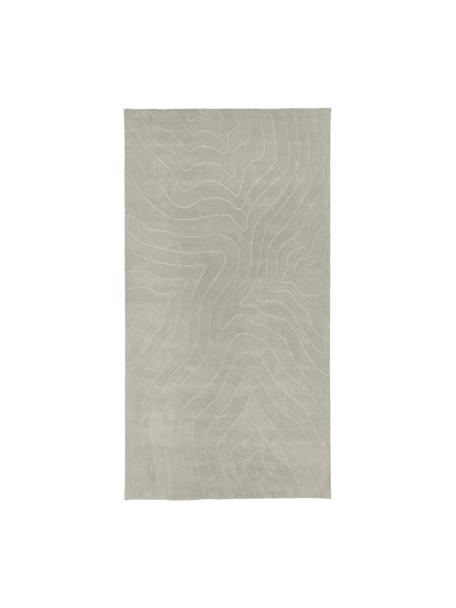 Tapis en laine tufté main Aaron, Gris clair, larg. 80 x long. 150 cm (taille XS)