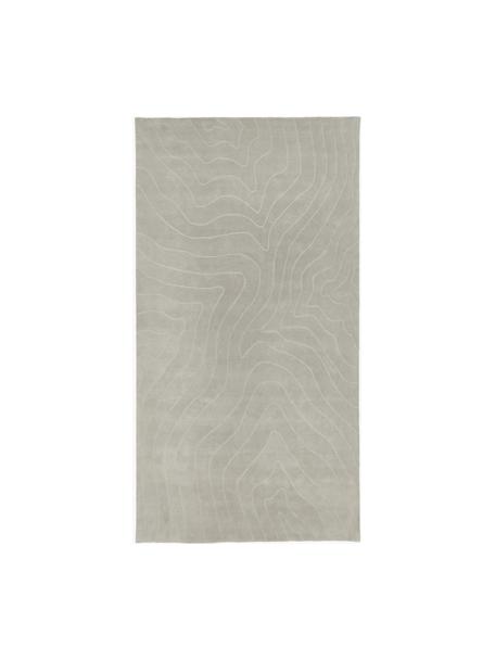 Ručne tuftovaný vlnený koberec Aaron, Hnedosivá, Š 80 x D 150 cm (veľkosť XS)
