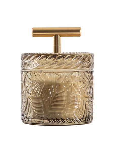 Vela perfumada Theo (sándalo), Recipiente: vidrio, Tapa: cobre, Marrón, cobre, Ø 9 x Al 12 cm