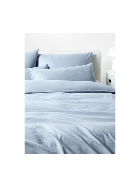 Flanell-Bettdeckenbezug Biba aus Baumwolle in Blau, Webart: Flanell Flanell ist ein k, Hellblau, B 135 x L 200 cm