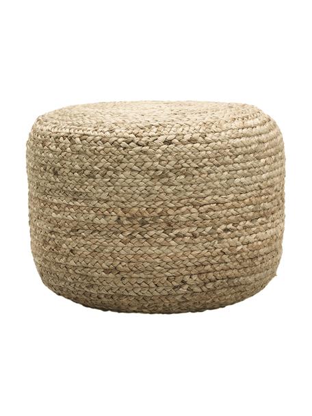 Pouf en jute artisanal Bono, Brun, Ø 50 x haut. 36 cm