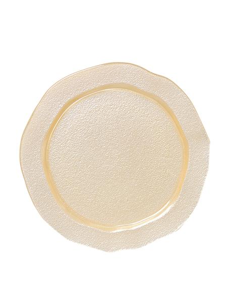 Sklenený plytký tanier Vanilla, 6 ks, Sklo, Odtiene zlatej, Ø 28 x V 2 cm