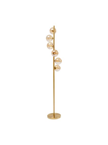 Stehlampe Scala in Gold, Lampenschirm: Glas, Goldfarben, Ø 28 x H 160 cm