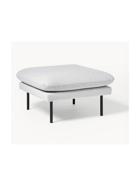 Sofa-Hocker Moby, Bezug: Polyester Der hochwertige, Gestell: Massives Kiefernholz, Füße: Metall, pulverbeschichtet, Hellgrau, B 78 x H 45 cm