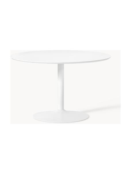 Mesa de comedor redonda Menorca, tamaños diferentes, Tablero: tableros de alta pressión, Estructura: metal con pintura en polv, Blanco, Ø 120 cm