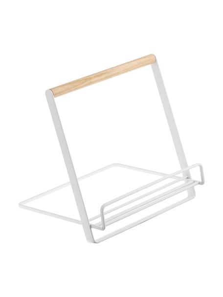 Support de livre de cuisine Tosca, Blanc, bois clair, larg. 20 x haut. 20 cm