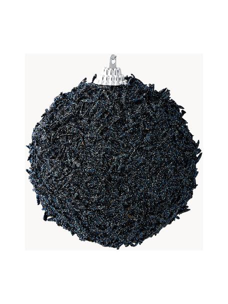 Boules de Noël incassables Alice Ø 8 cm, 12 pièces, Plastique, Bleu foncé, Ø 8 cm