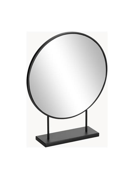 Miroir cosmétique rond Libia, Noir, larg. 36 x haut. 45 cm