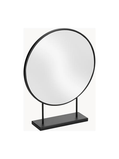 Miroir cosmétique rond Libia, Noir, larg. 36 x haut. 45 cm