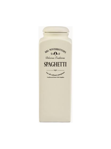 Contenitore Mrs Winterbottoms Spaghetti, Gres, Bianco crema, nero, Larg. 12 x Alt. 32 cm, 2,2 L