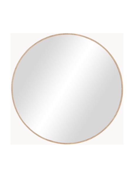 Miroir mural rond avec cadre en chêne Avery, Bois de chêne, Ø 55 x prof. 2 cm