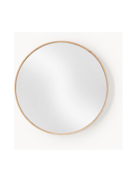 Miroir mural rond avec cadre en chêne Avery, Bois de chêne, Ø 55 cm