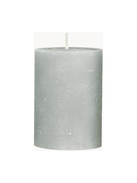 Vela pilar artesanal Rustic, Parafina, Gris claro, Ø 7 x Al 10 cm