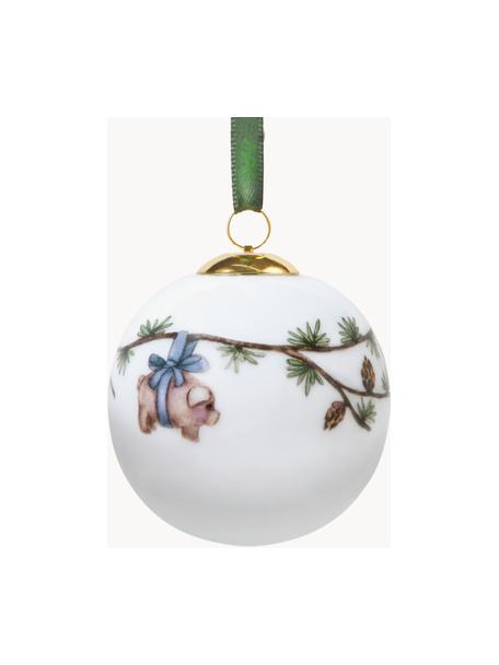 Boule de Noël en porcelaine Hammershøi, Porcelaine, Petit cochon, Ø 6 cm