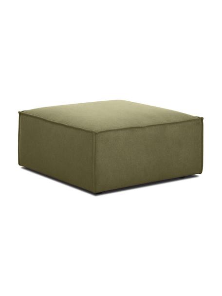 Puf Lennon, Tapicerka: poliester Dzięki tkaninie, Stelaż: lite drewno sosnowe z cer, Nogi: tworzywo sztuczne Materia, Zielona tkanina, S 88 x W 43 cm