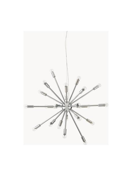 Große Pendelleuchte Spike, Lampenschirm: Metall, verchromt, Baldachin: Metall, verchromt, Silberfarben, Ø 90 cm