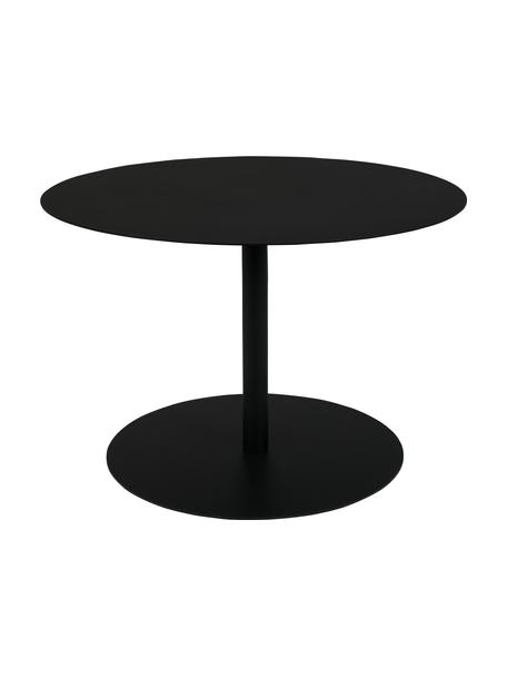 Kovový pomocný stolík Snow, Kov s práškovým náterom, Čierna, Ø 60 x V 40 cm