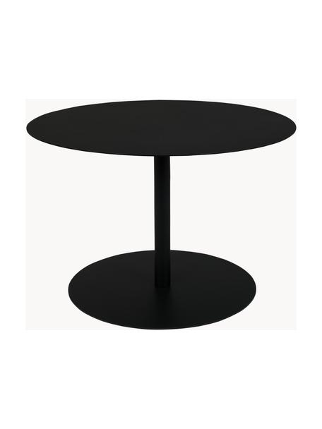 Okrúhly kovový pomocný stolík Snow, Kov s práškovým náterom, Čierna, Ø 60 cm