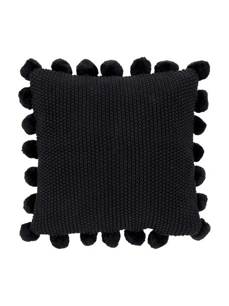 Federa arredo lavorata a maglia con pompon Molly, 100% cotone

Il materiale utilizzato in questo prodotto è testato per le sostanze nocive e certificato secondo lo STANDARD 100 by OEKO-TEX® 11.HIN.00050 HOHENSTEIN HTTI, Nero, Larg. 40 x Lung. 40 cm