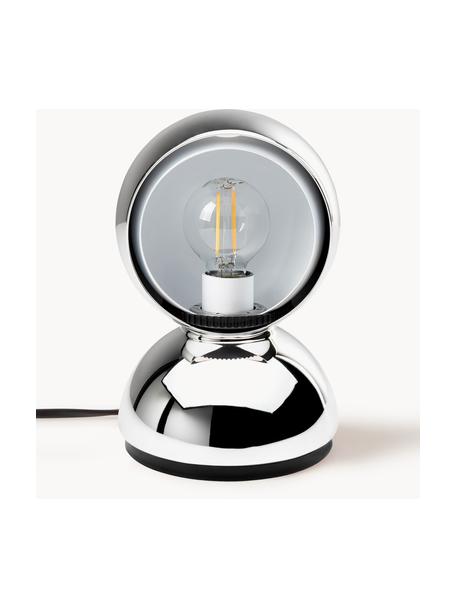 Kleine verstellbare Tischlampe Eclisse, Lampenschirm: Polycarbonat, Technopolym, Gestell: Stahl, beschichtet, Silberfarben, Ø 12 x H 18 cm