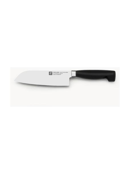 Coltello Santoku Four Star, Maniglia: plastica, Argentato, nero, Lunghezza 29 cm