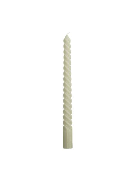 Dlhá sviečka Twisted, 4 ks, Vosk, Biela, Ø 3 x V 26 cm