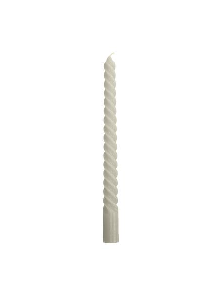 Świeca stołowa Twisted, 4 szt., Wosk, Biały, Ø 3 x W 26 cm
