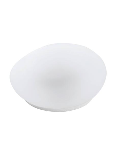 Kleine LED-Solarleuchte Pebble, Weiß, B 14 x H 10 cm