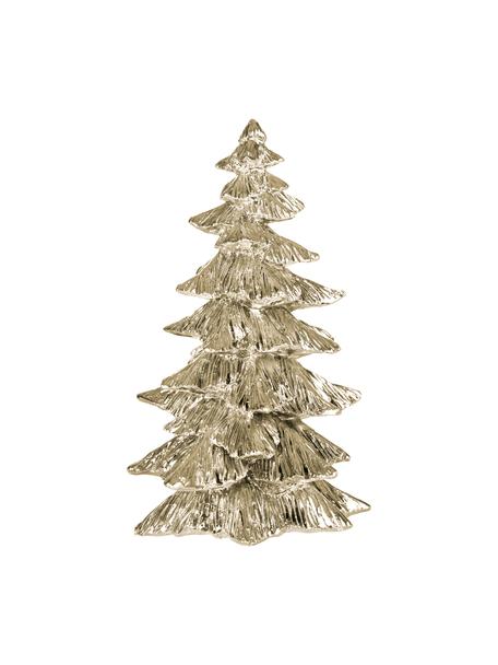 Sapin décoratif Noël Serafina, Polyrésine, Couleur dorée, Ø 10 x 15 cm