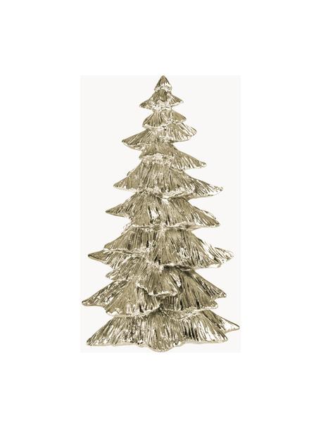 Pieza decorativa artesanal pino Serafina, Poliresina, Dorado, Ø 10 x 15 cm