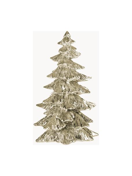 Sapin décoratif Noël Serafina, Polyrésine, Couleur dorée, Ø 10 x 15 cm