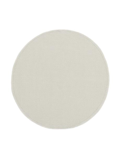 Rond in- & outdoor vloerkleed Toronto, 100% polypropyleen, Crèmewit, Ø 120 cm (maat S)