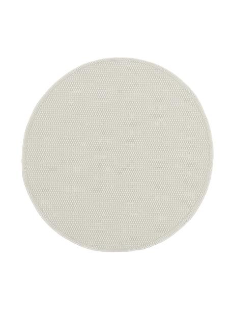 Tapis rond extérieur blanc crème Toronto, 100 % polypropylène, Couleur crème, Ø 120 cm (taille S)