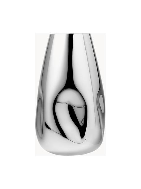 Grosse Mundgeblasene Glas-Vase Mirror, Silberfarben, Ø 20 x H 35 cm