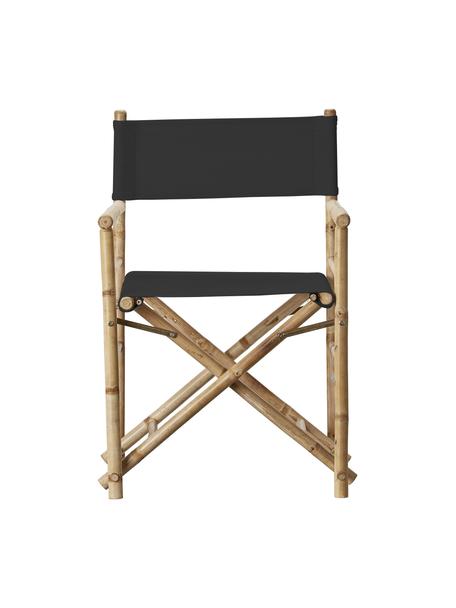 Chaise de jardin bambou Mandisa, Bambou, noir, larg. 58 x prof. 44 cm