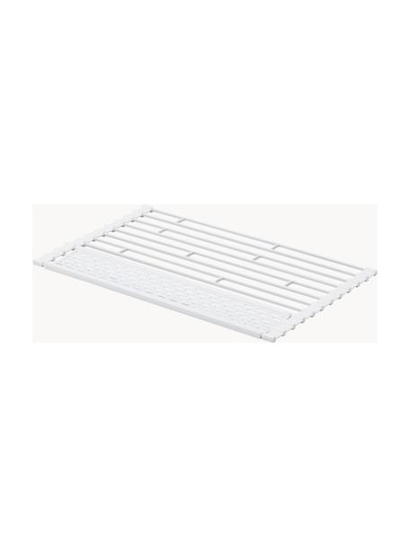 Scolapiatti pieghevole Tower, Acciaio, silicone, Bianco, Lung. 42 x Larg. 26 cm