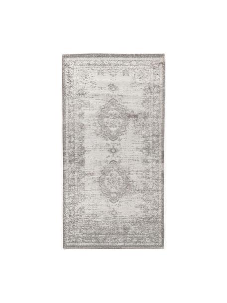 Tapis en chenille Medaillon, Fil de chenille (100 % coton), Grège, larg. 80 x long. 150 cm (taille XS)