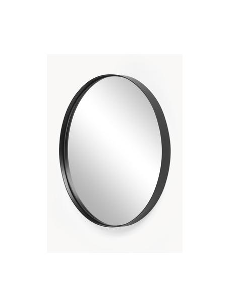 Miroir mural rond Lacie, Noir, Ø 40 cm