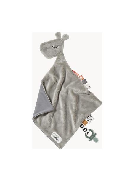 Baby-Schmusetuch Raffi, 50 % Baumwolle, 50 % Polyester, Grau, B 30 x L 30 cm