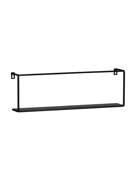 Metall-Wandregal Meert, Metall, beschichtet, Schwarz, B 50 x H 16 cm