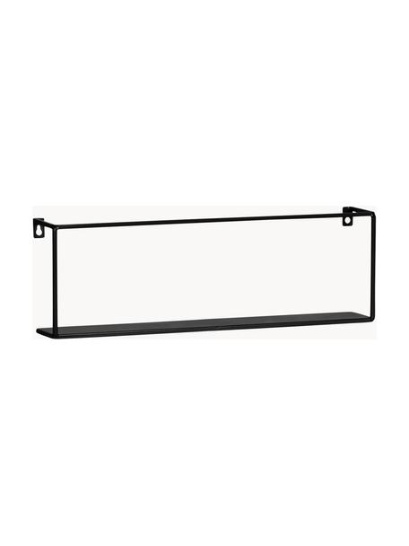 Metall-Wandregal Meert, Metall, beschichtet, Schwarz, B 50 x H 16 cm